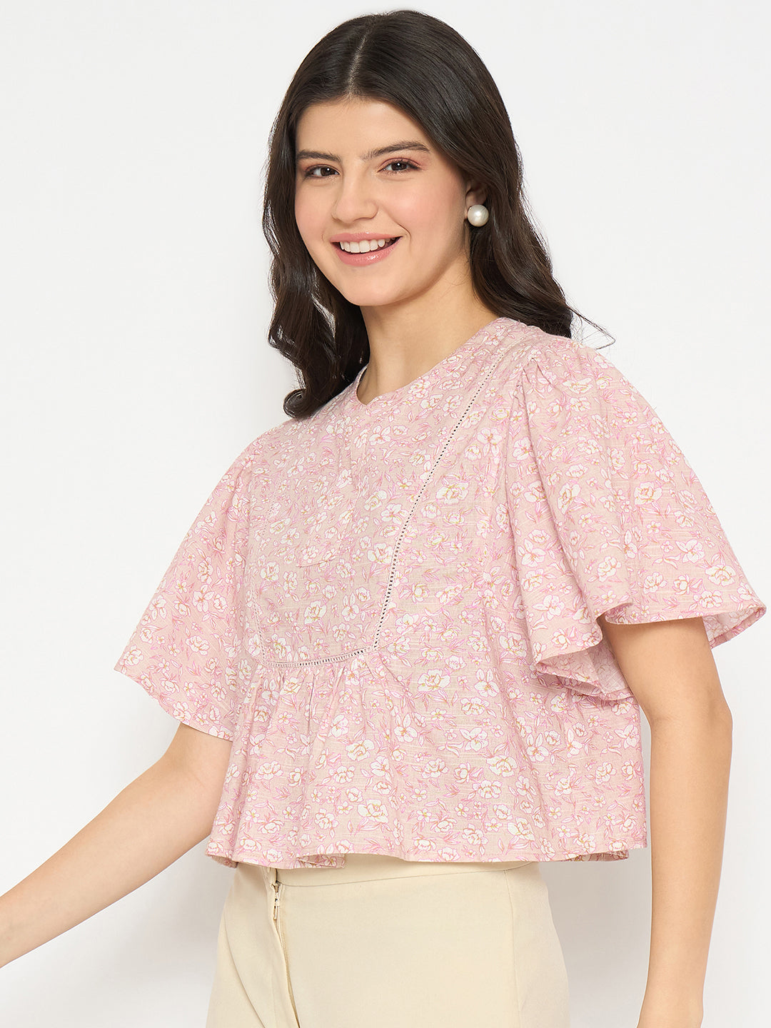 Madame Ladies Western Top H/S M4S18660 031 Pink