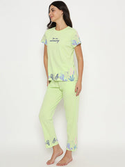 M-Secret Ladies Western Night Suit H/S S5S30165 305 Lime