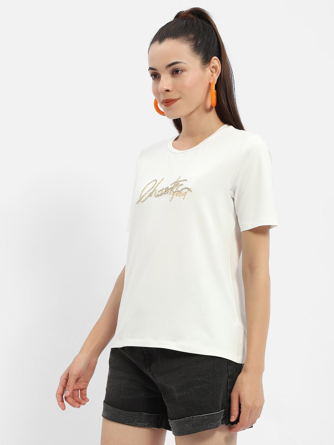 Madame Ladies Western Top H/S M4S11247 040 White
