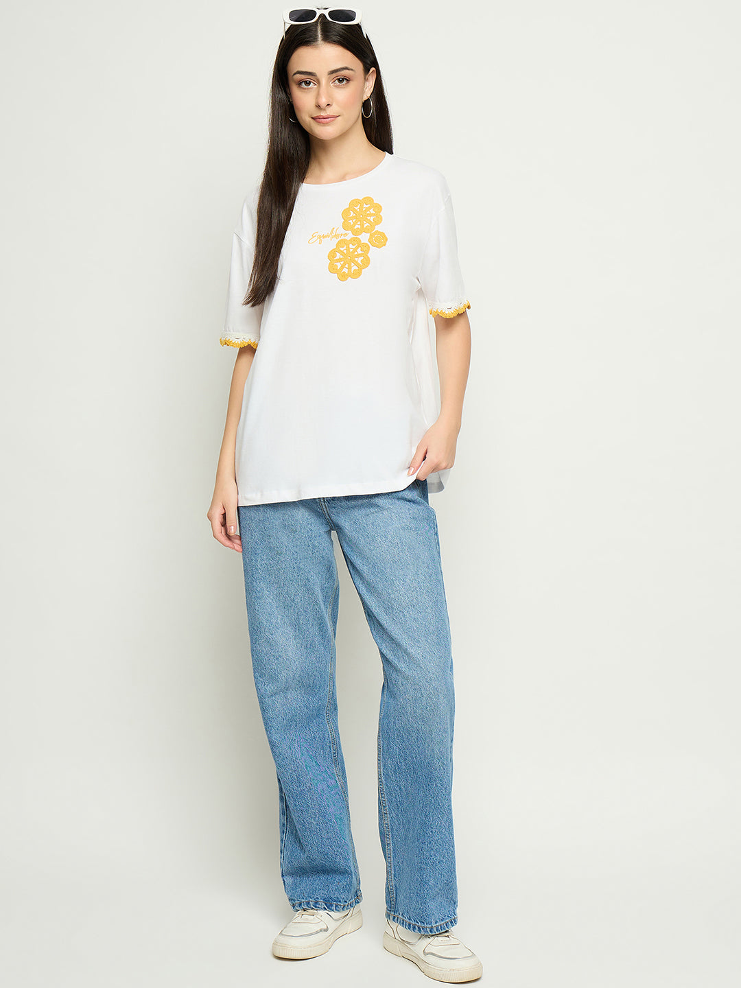 Madame Ladies Western Top H/S M5S11277 040 White