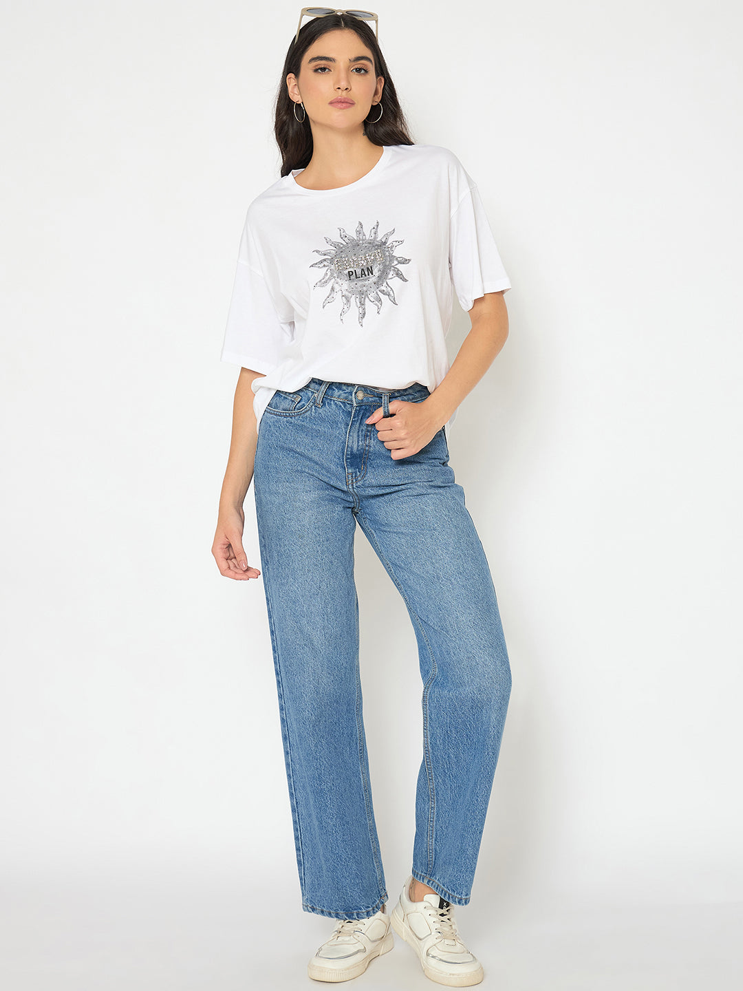 Madame Ladies Western Top F/S M5S11224 040 White