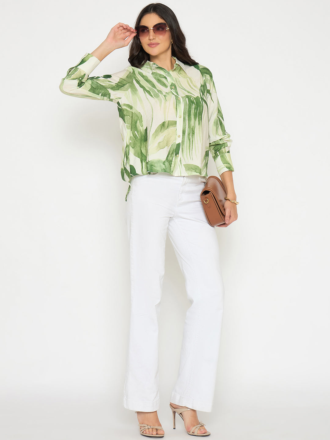 Madame Ladies Western Shirt F/S M5S18214 014 Green - Goyalsons ShopMax