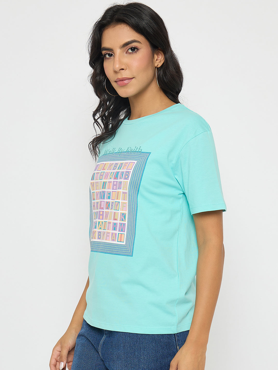 Madame Ladies Western Top H/S M5S11208 043 Aqua