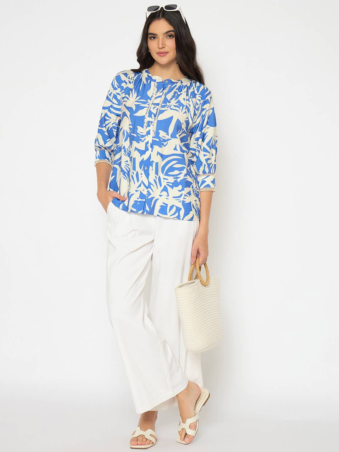 Madame Ladies Western Top F/S M5S18831 050 Royal Blue - Goyalsons ShopMax