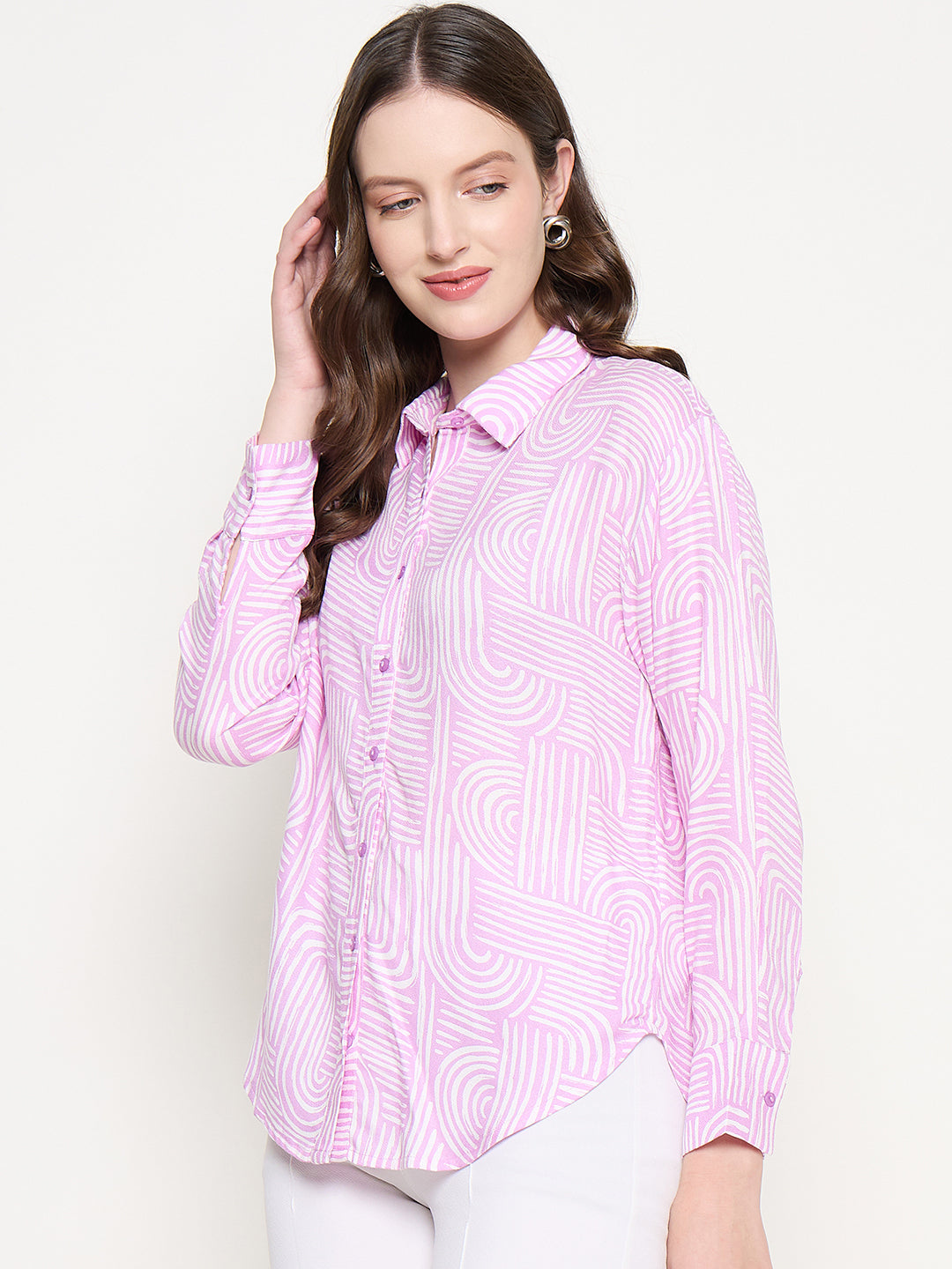 Madame Ladies Western Shirt F/S M4W18232 032 Purple
