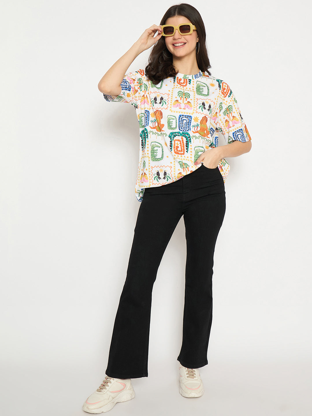 Madame Ladies Western Top H/S M5S11292 040 White