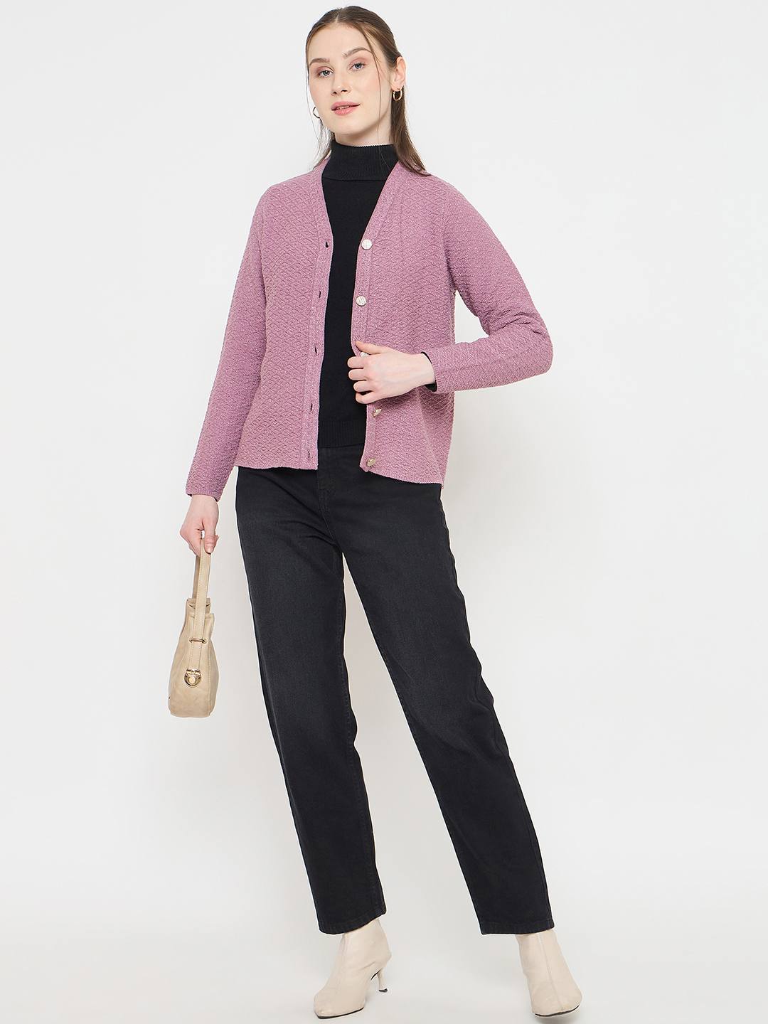 Madame Ladies Western Cardigan M5W70054 1522 Dusky Orchid