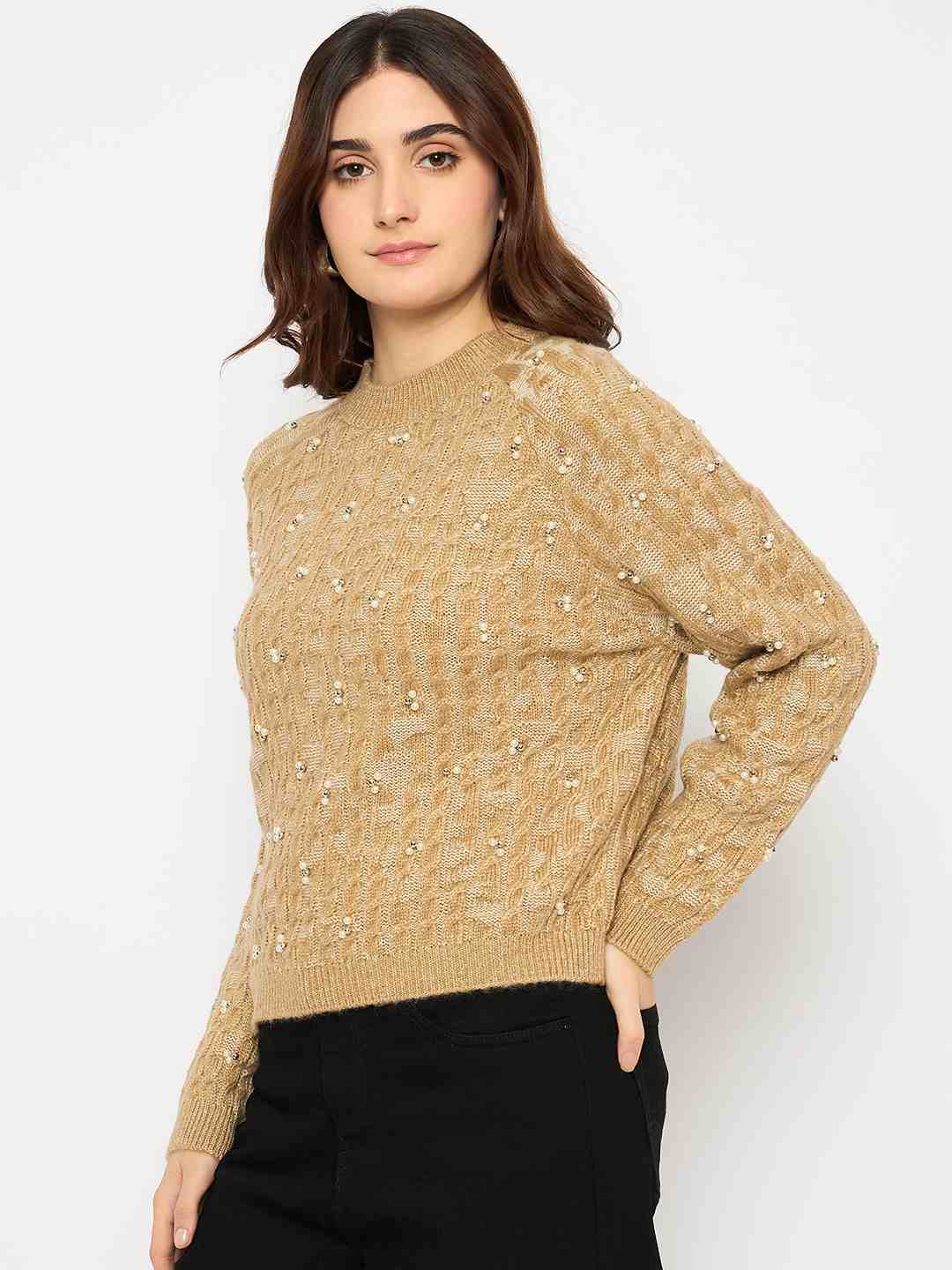 Madame Ladies Western Woolen Top M4W17246 006 Camel