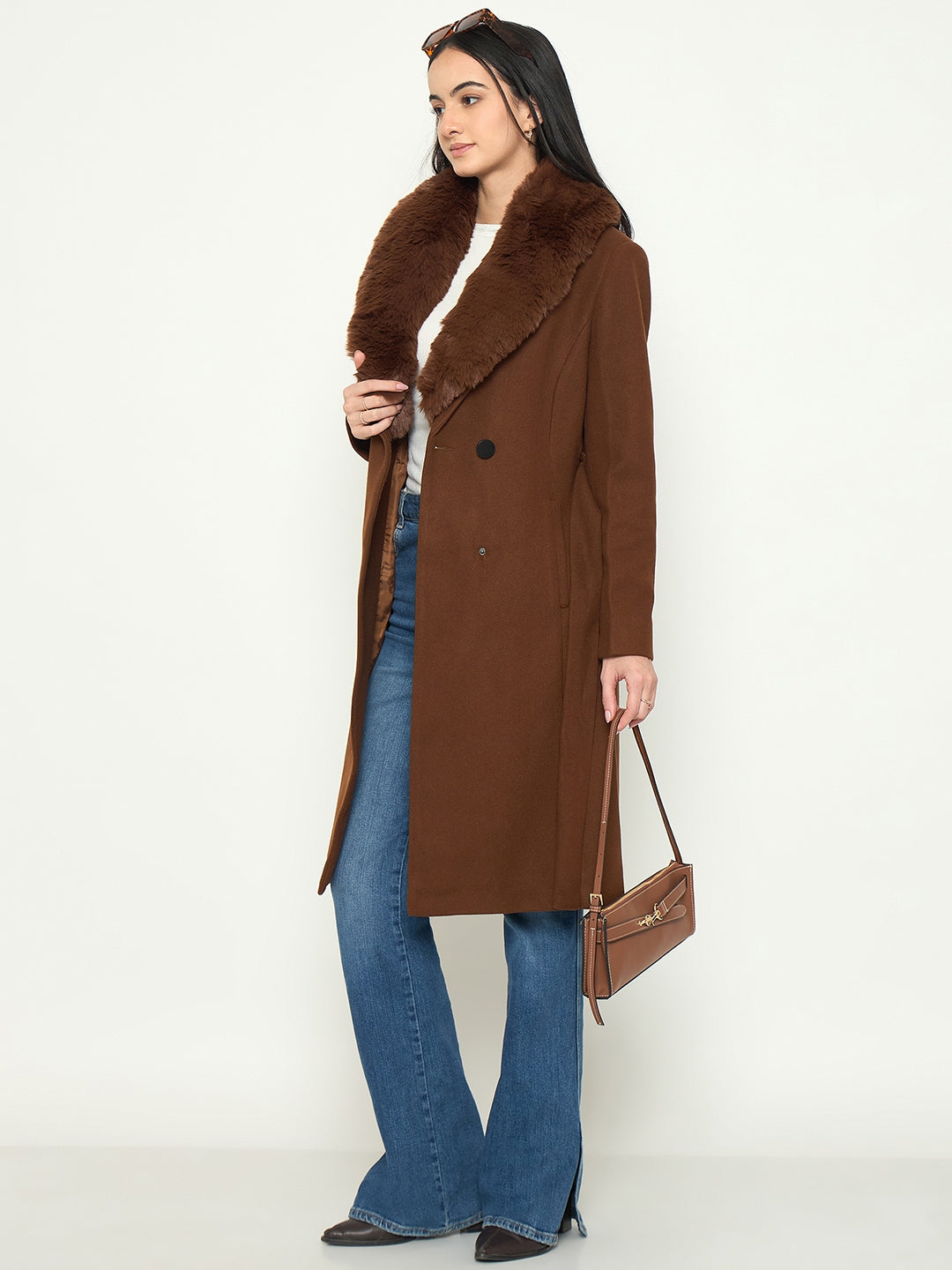 Madame Ladies Western Long Coat M5W20170 004 Brown