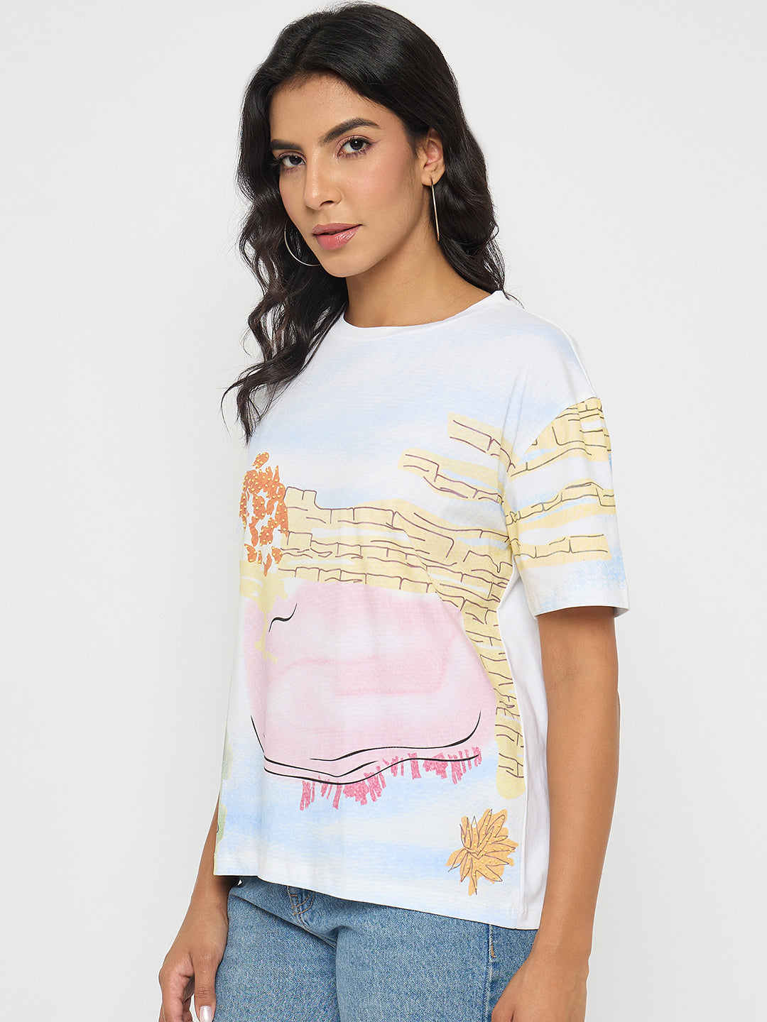 Madame Ladies Western Top H/S M5S11272 040 White