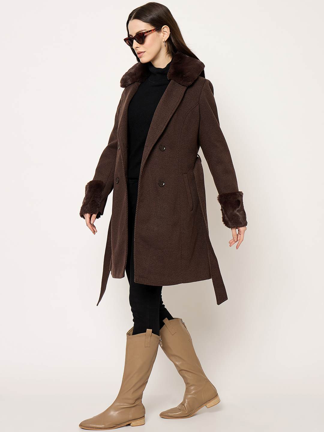 Madame Ladies Western Long Coat M5W20121 004 Brown
