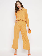 Madame Printed Orange Co-Ord Set