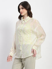 Madame Ladies Western Top H/S M4S18219 305 Lime
