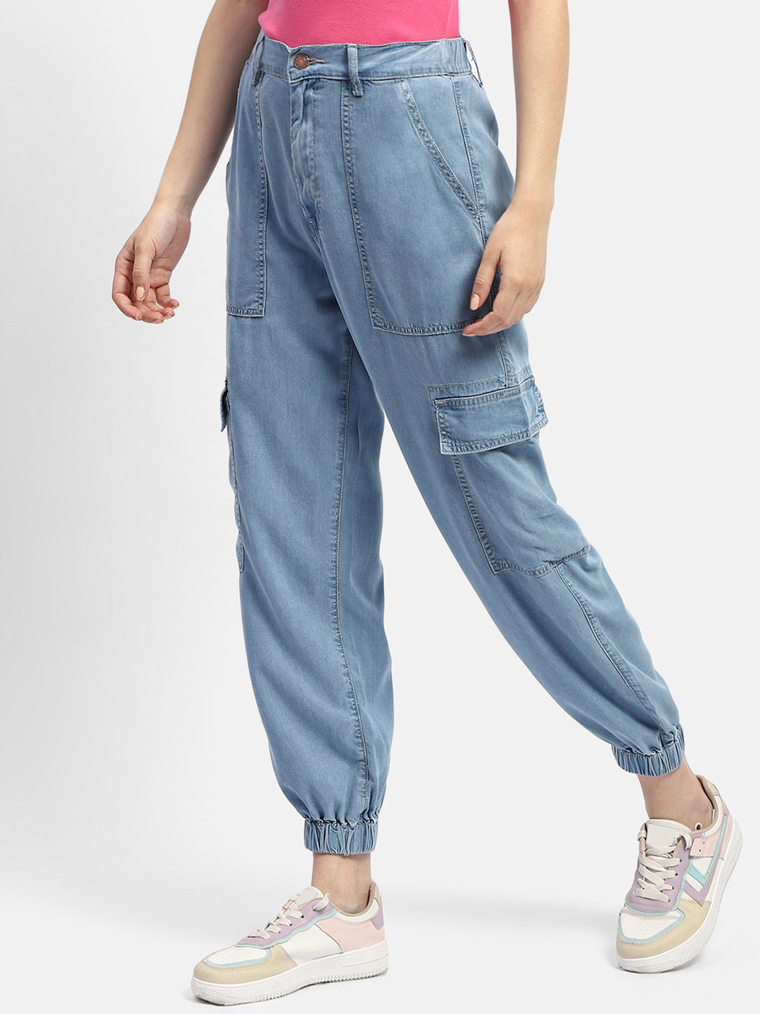 Madame Solid Light Blue Jogger