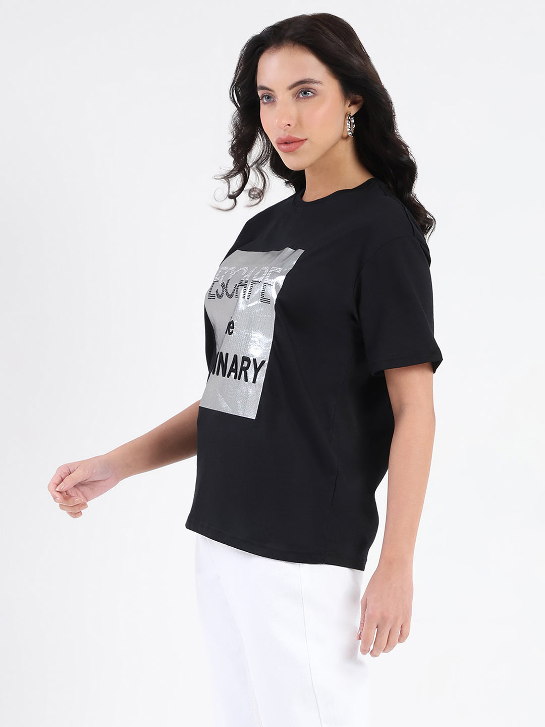 Madame Ladies Western top with long sleeves and decorative details, displayed on a hanger against a neutral background.