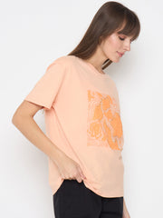 Madame Ladies Western Top H/S M5S11245 030 Peach