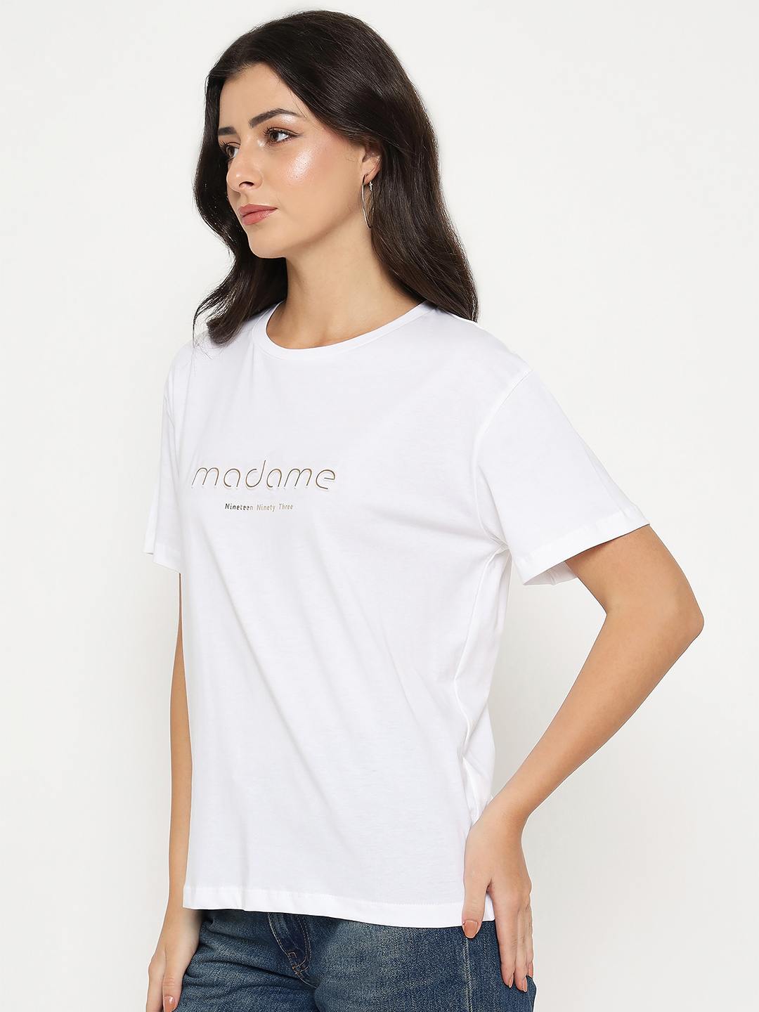 Madame Ladies Western Top H/S M5S11455 040 White - Goyalsons ShopMax
