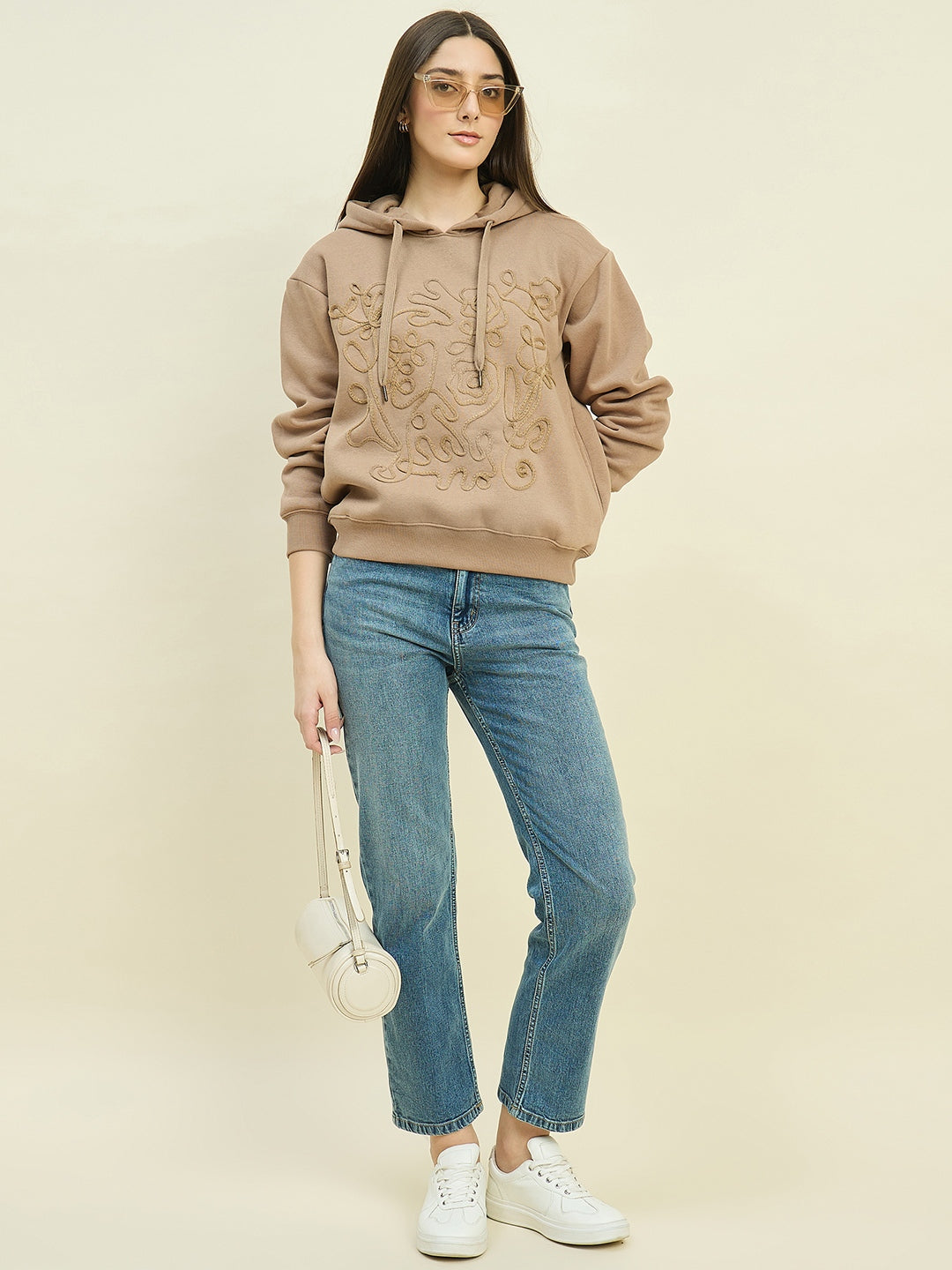 Madame Ladies Western Sweat Shirt M5W22433 001 Beige