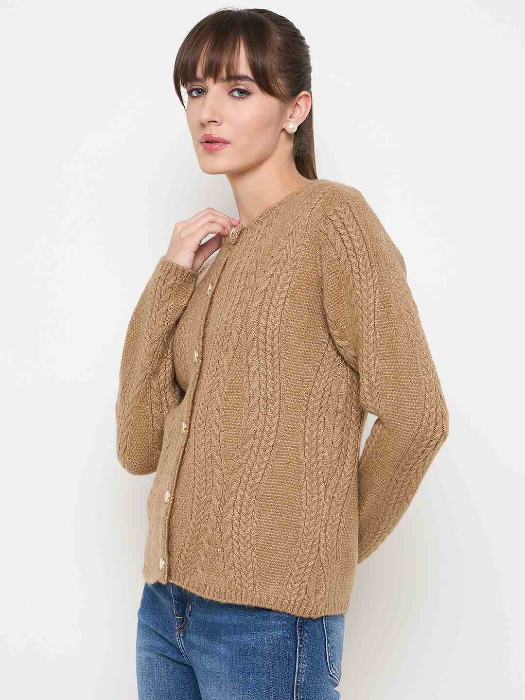 Madame Ladies Western Cardigan M4W70030 006 Camel