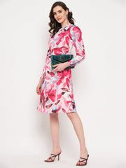 Madame Floral Print Pink Dress