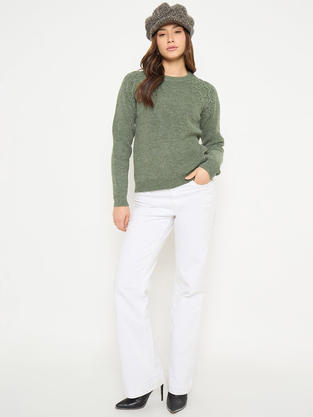 Madame Ladies Western Woolen Top M5W17157 29 Olive