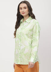 Madame Ladies Western Top H/S M4S18218 305 Lime