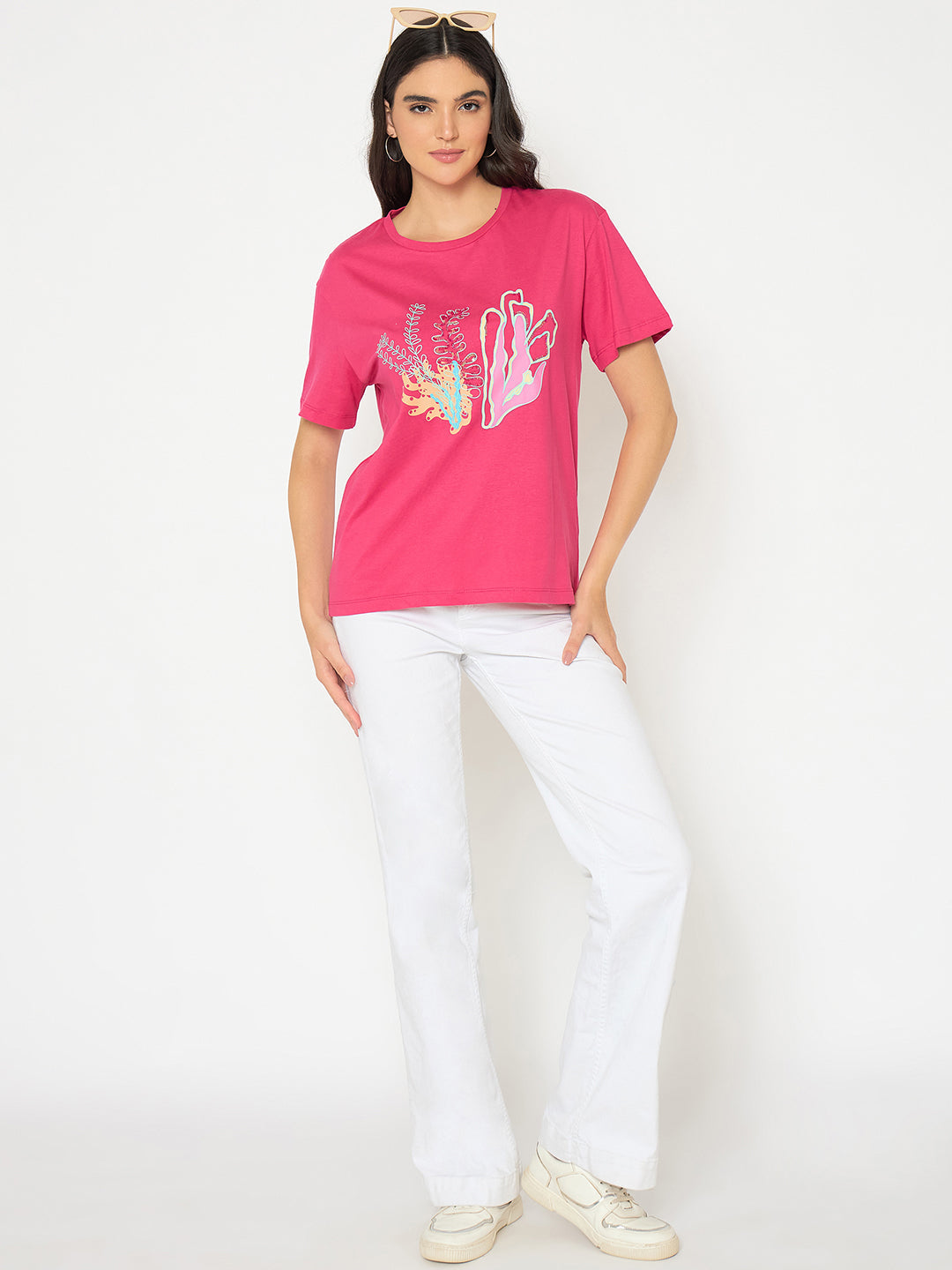 Madame Ladies Western Top F/S M5S11239 076 Hot Pink