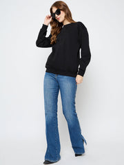 Madame Ladies Western Sweat Shirt M5W22246 002 Black