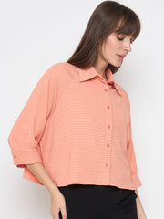 Madame Ladies Western Top H/S M5S18256 029 Orange