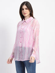 Madame Ladies Western Top H/S M4S18219 100 Baby Pink