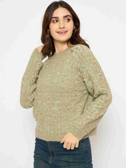 Madame Ladies Western Woolen Top M4W17246 014 Green
