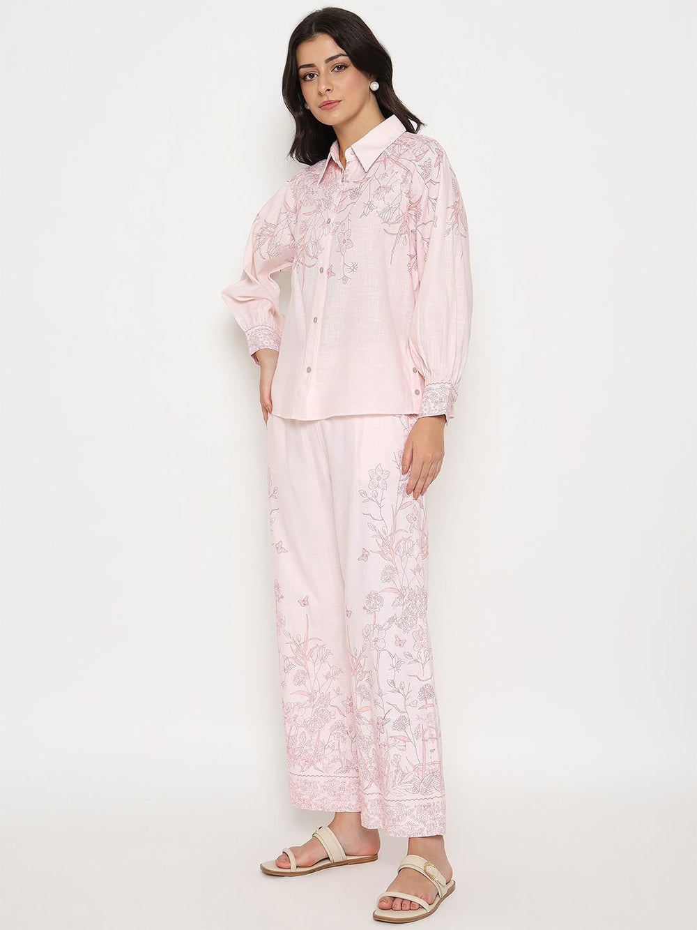 Pink Madame Ladies Western fashion set featuring a stylish upper with detailed western-inspired design.
