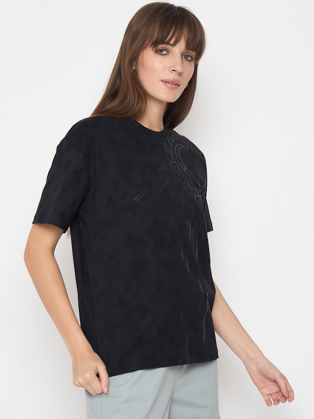 Madame Ladies Western Top H/S M5S11230 047 Charcoal