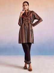 Black Embroidered Woolen Co-Ord Set