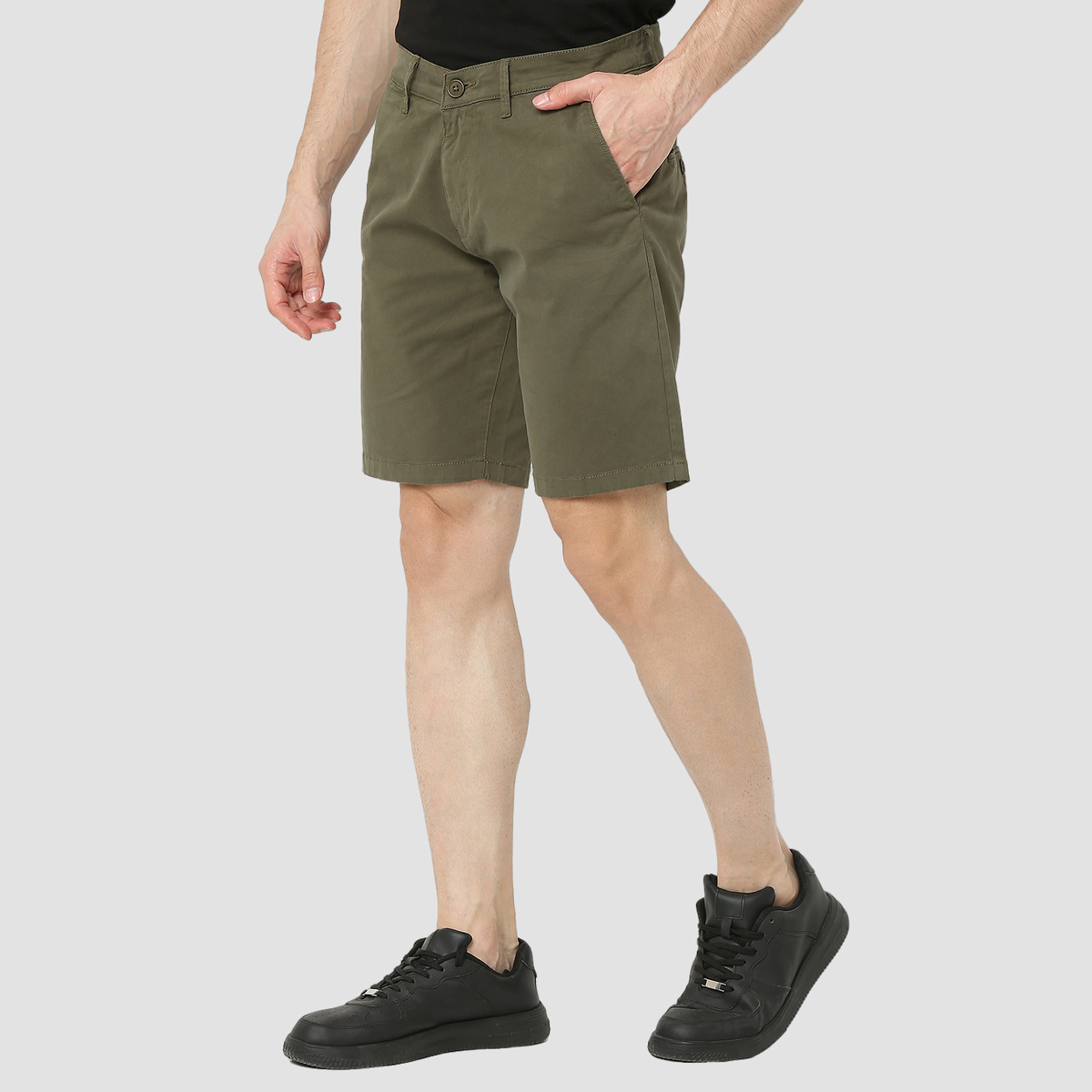 Spykar Mens Bermuda Hosiery Msrnd1Bd019 Rifle Green