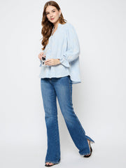 Madame Ladies Western Top F/S M5W18847 290 Powder Blue