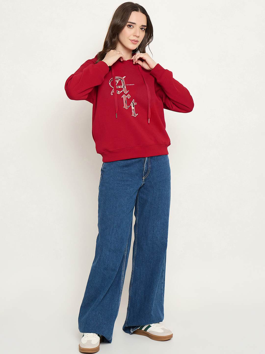 Madame Ladies Western Sweat Shirt M5W22425 1126 Mehroon