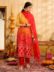 Jaipur Kurti Ladies Western Kurti 3Pcs Set 1C24Kptdr0012 Mustard