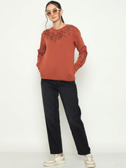 Madame Ladies Western Sweat Shirt M5W22031 035 Rust