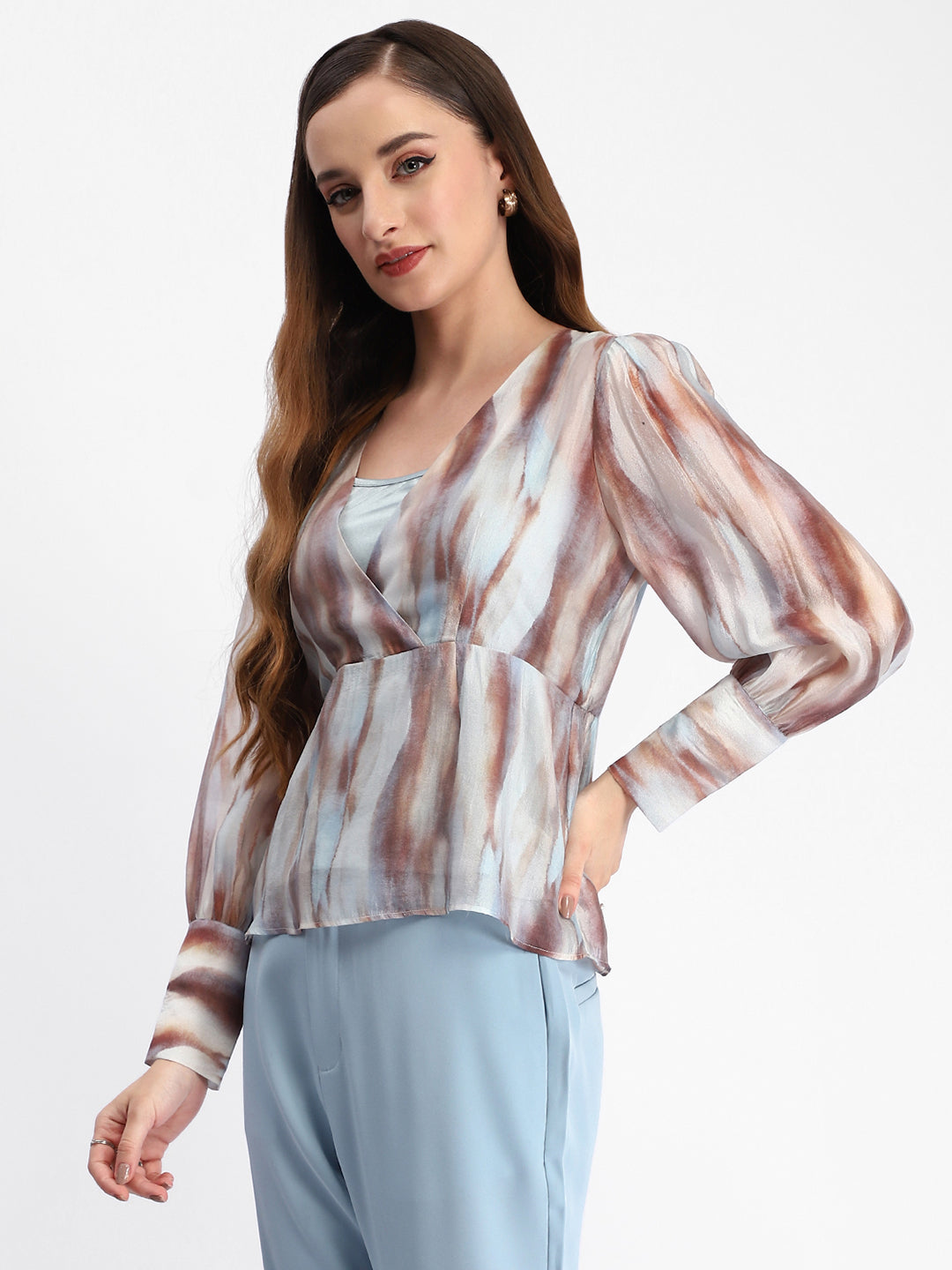 Madame Ladies Western Top F/S M4W18624 266 Sky Blue