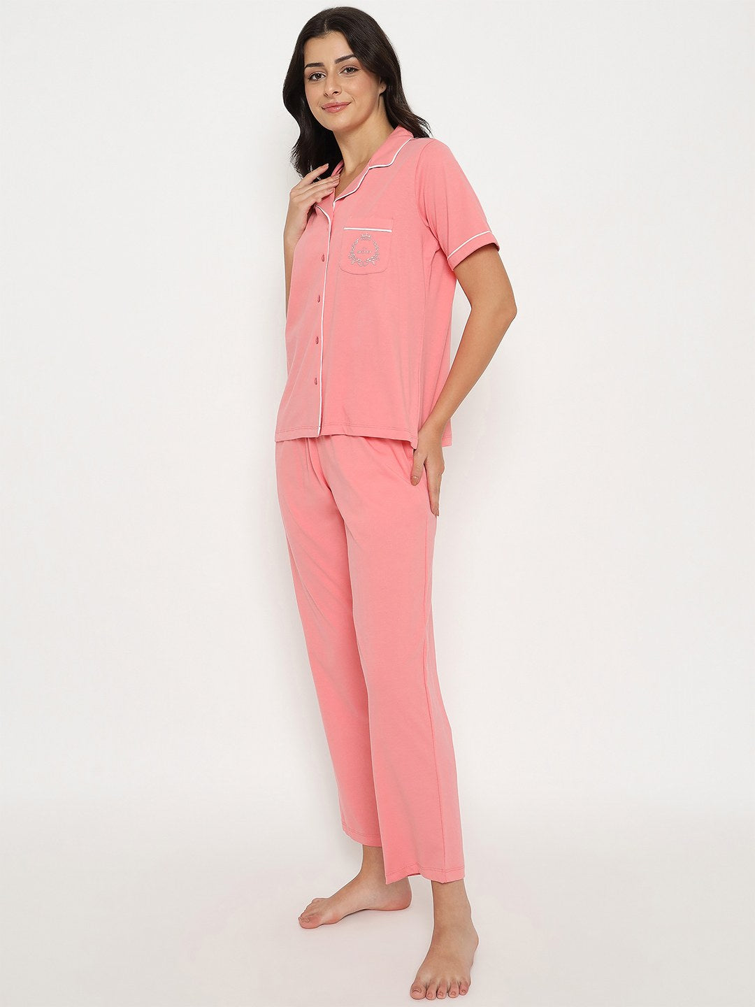 M-Secret Ladies Western Night Suit H/S S5S30055 999 Coral