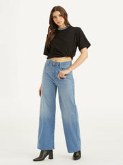 Women'S Blue Mile High Wide Leg Fit High Rise Jeans