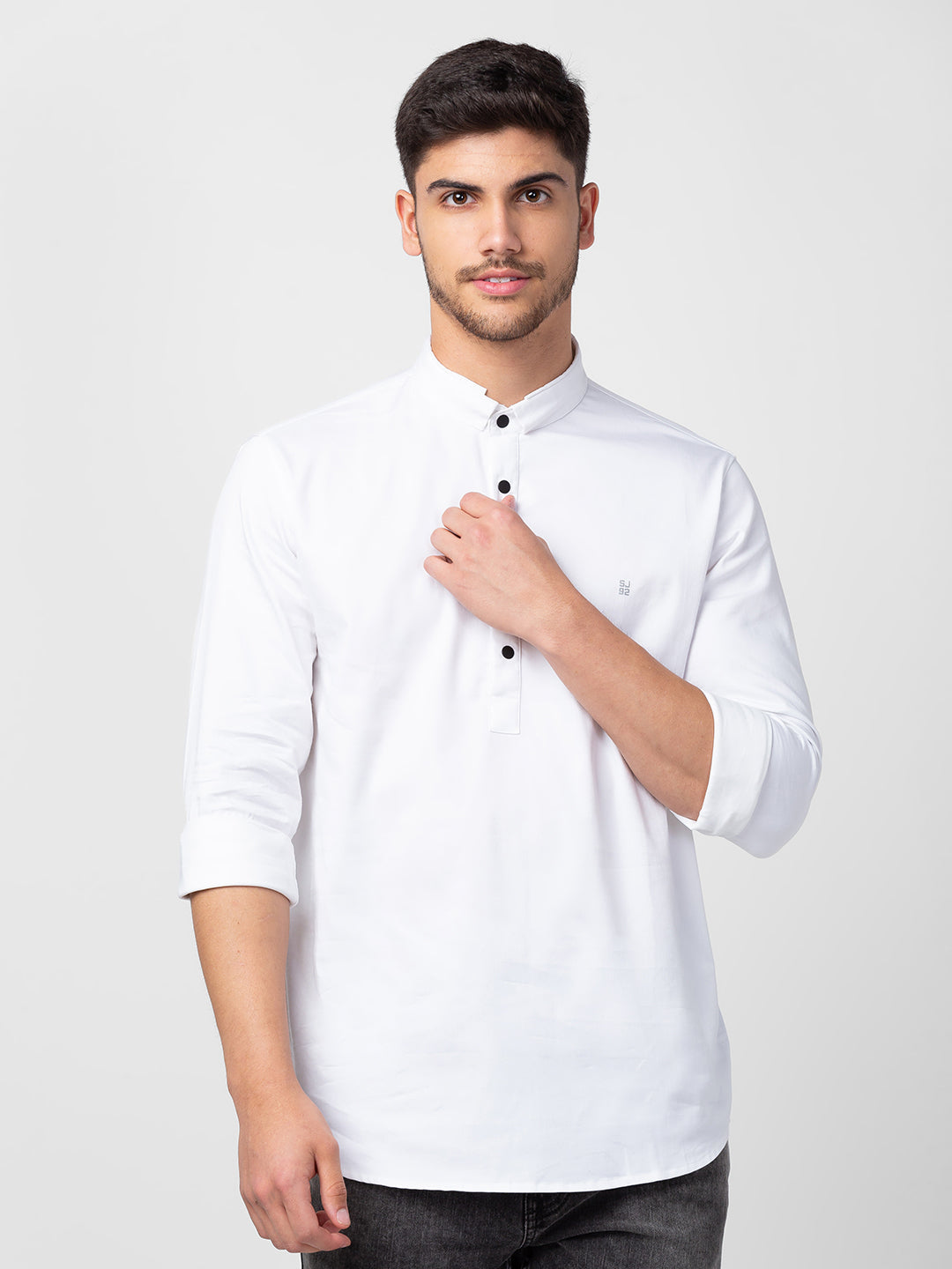 Spykar Mens Casual Shirt F/S Mkuss1Bc343 White
