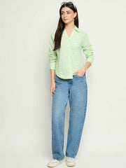 Madame Ladies Western Shirt F/S M5S18322 014 Green