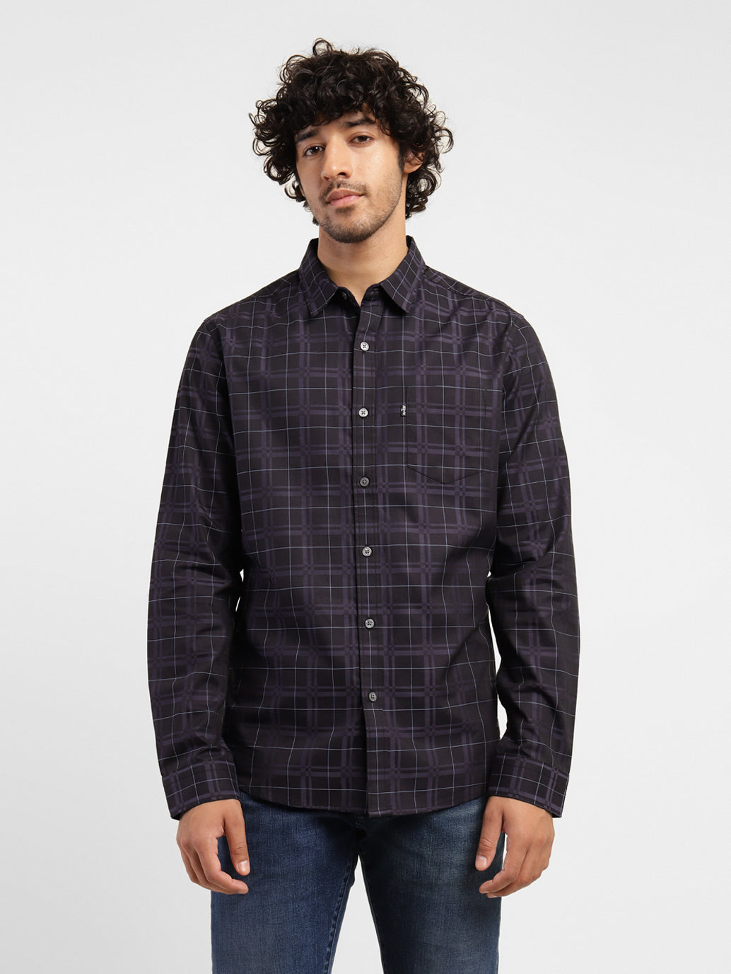 Men'S Checkered Slim Fit Shirt