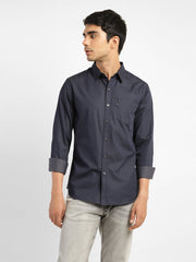 Men'S Self Design Slim Fit Shirt
