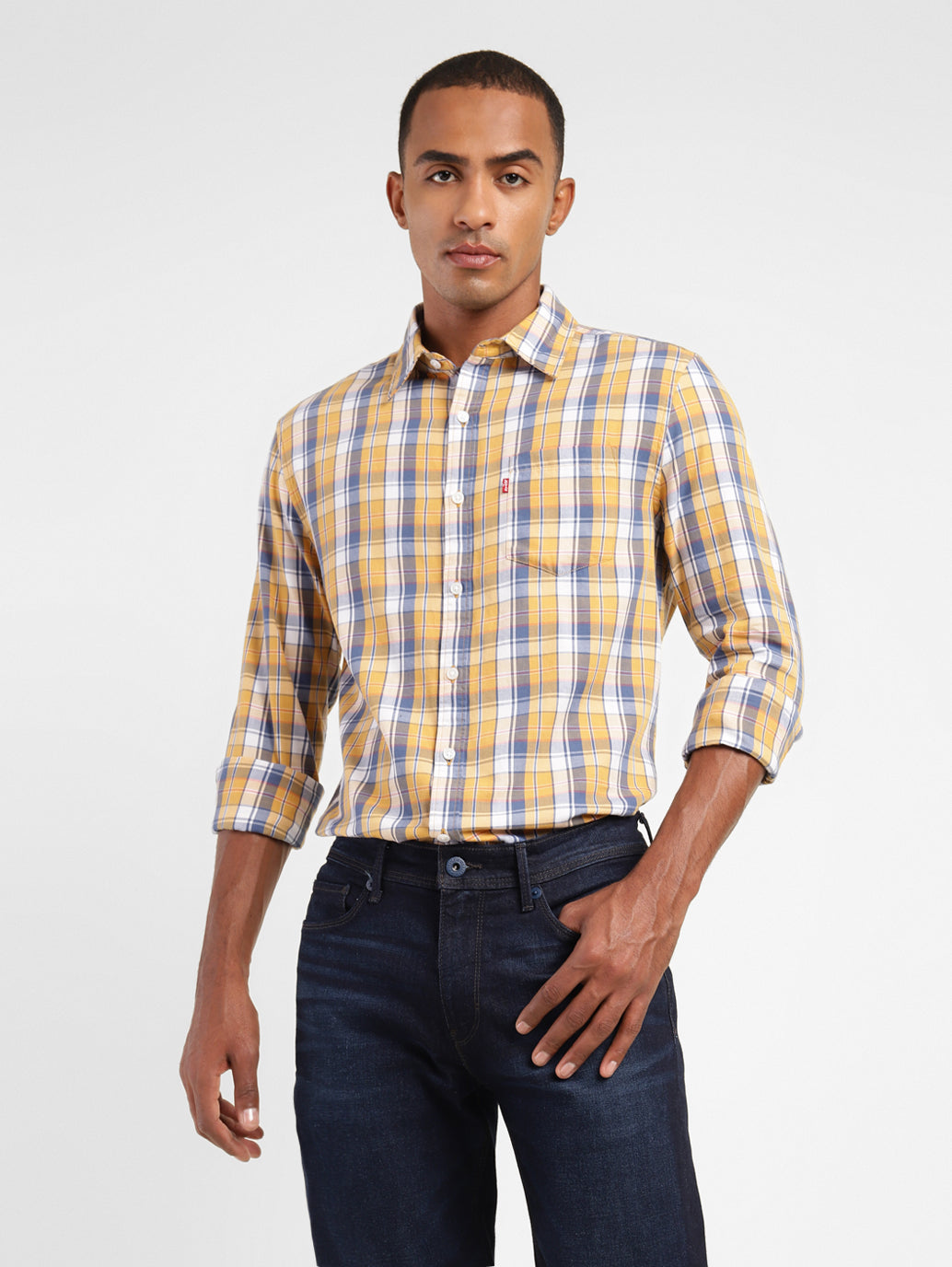 Men'S Checkered Slim Fit Shirt