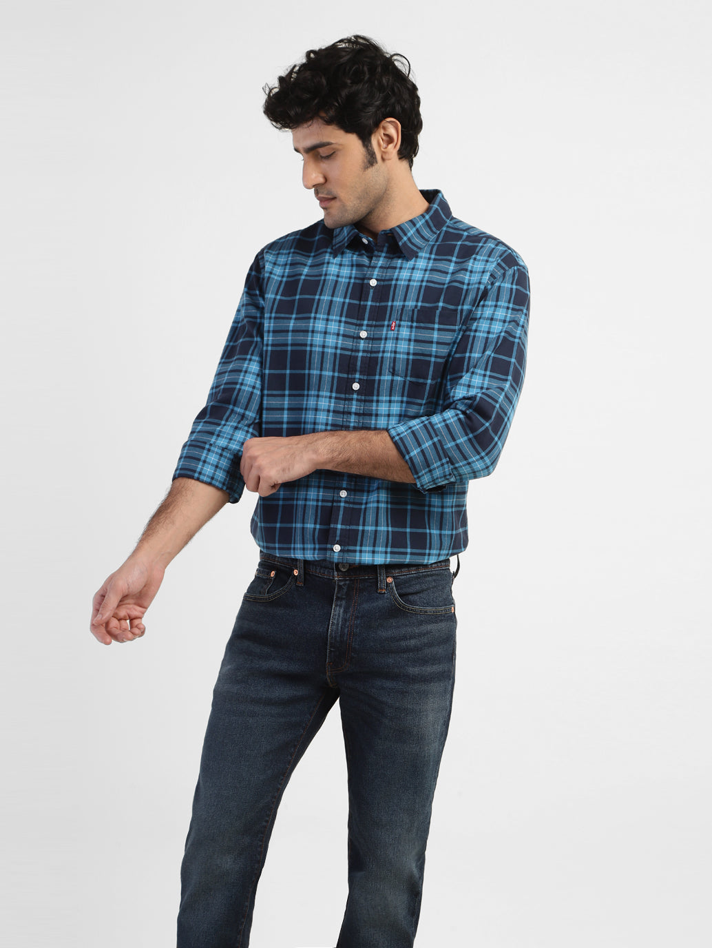 Men'S Checkered Slim Fit Shirt