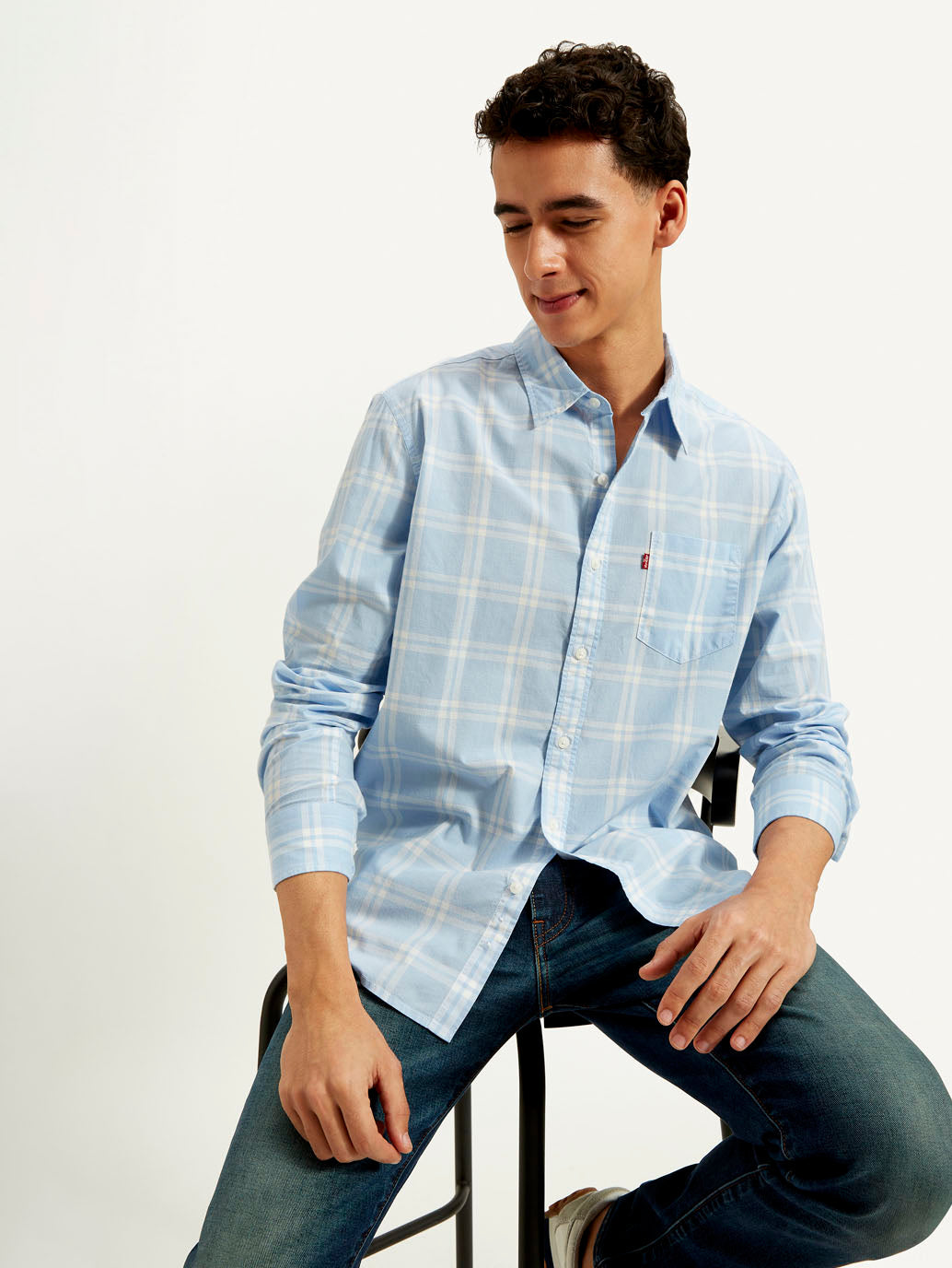 Men'S Checkered Slim Fit Shirt
