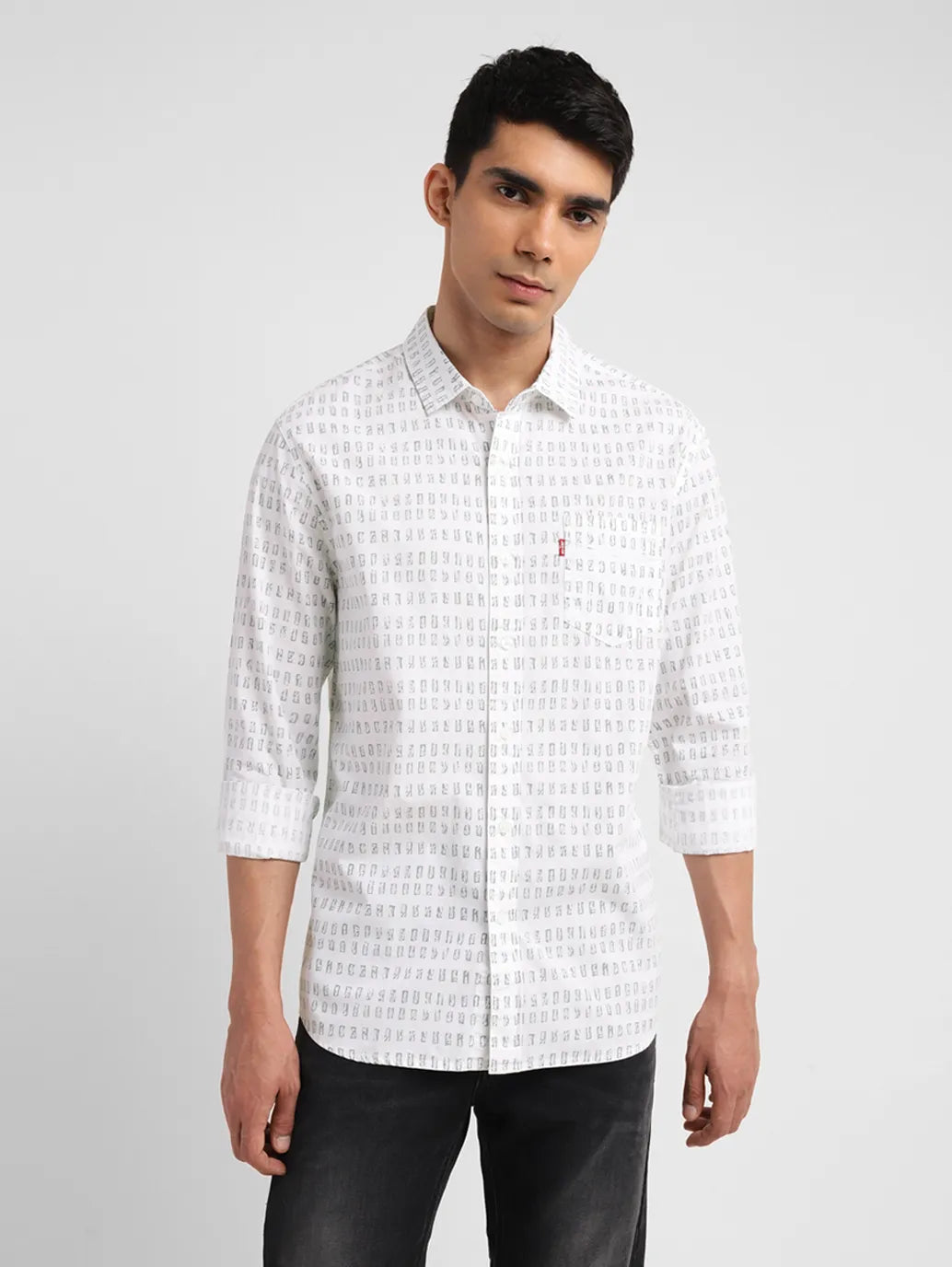 Men'S Print Slim Fit Shirt